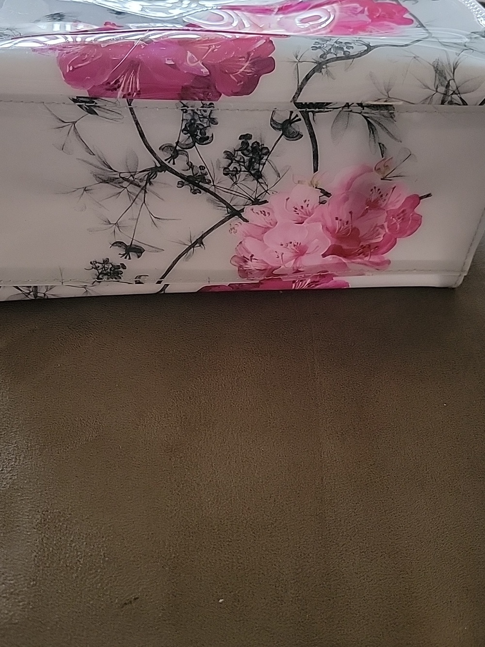 Ted Baker White Tote with Pink Floral Print - Picture 7 of 14